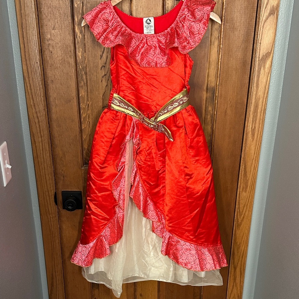 Disney Elena of Avalor Masquerade Gown Costume Dress Size 7/8 Dress Up Party